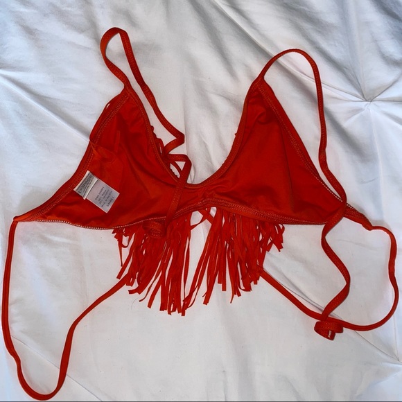 L*Space Audrey Orange Fringe Bikini Top - Picture 4 of 4